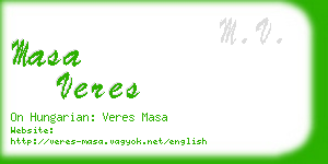 masa veres business card